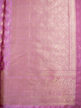 Banarasi Semi Silk Saree With Buti Weaving-Pink