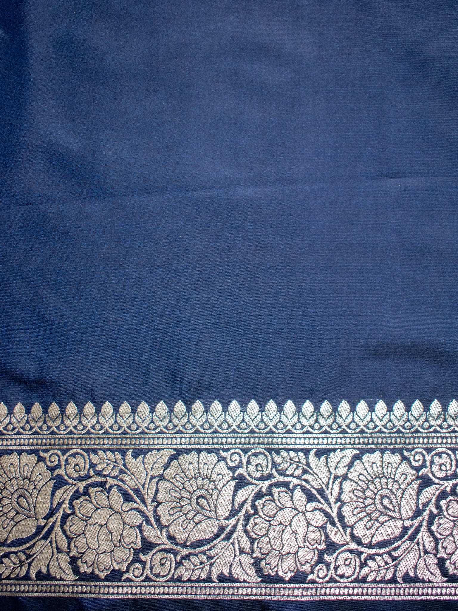 Banarasi Art Katan Silk Saree With Zari Buta Weaving & Tanchoi Weaving & Lace Border- Blue