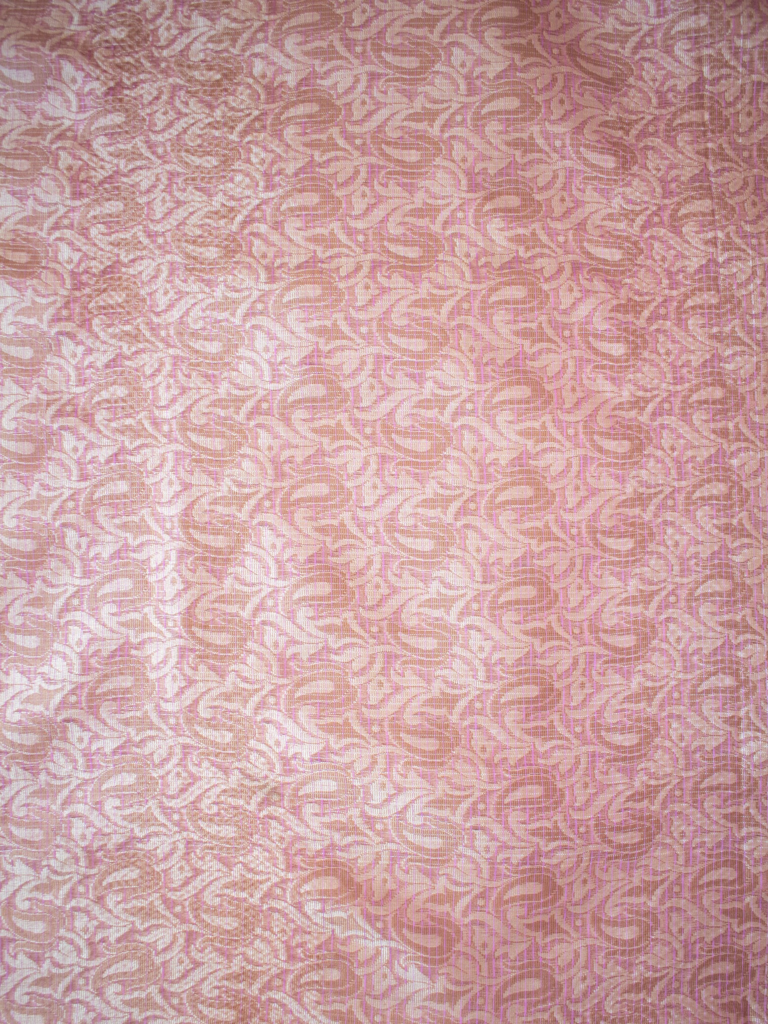 Banarasi Kota Check Saree with Resham Weaving Border- Pink