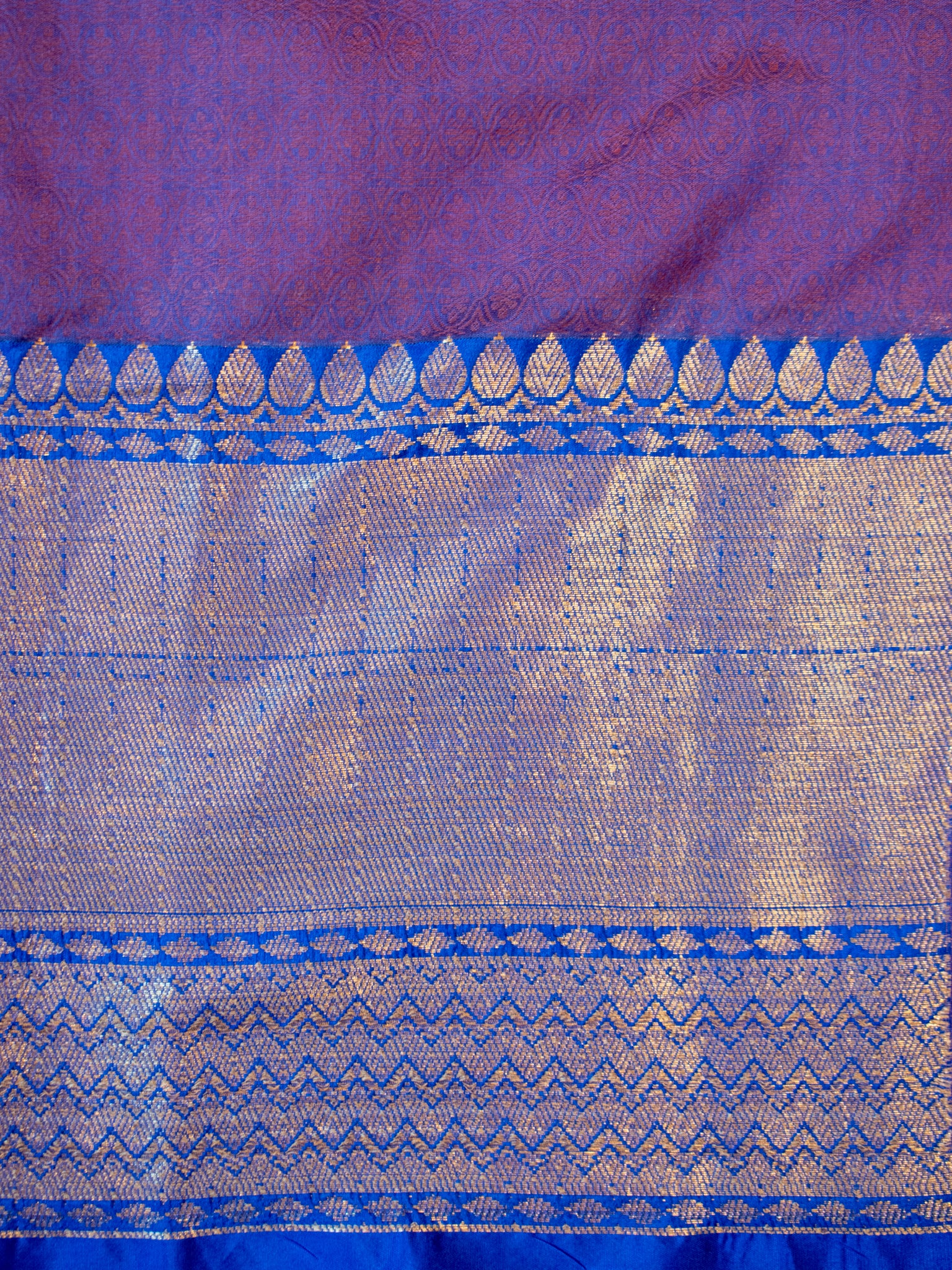 Banarasi  Plain Cotton Silk Saree With Contrast Border - Orange