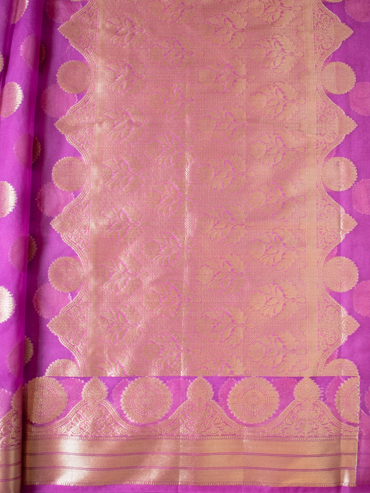 Banarasi Organza Mix Saree With Zari Border - Lavender