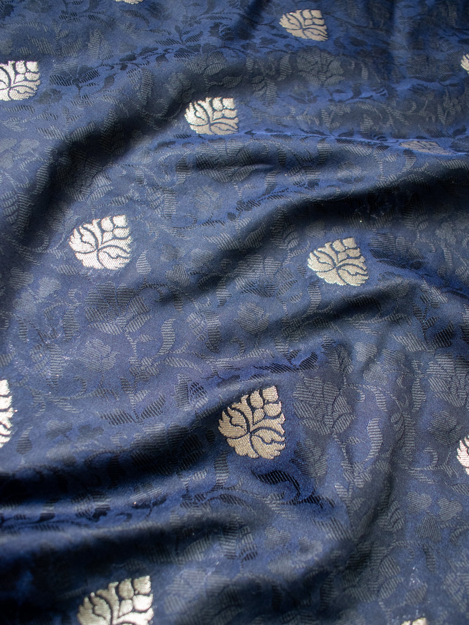 Banarasi Art Katan Silk Saree With Zari Buta Weaving & Tanchoi Weaving & Lace Border- Blue