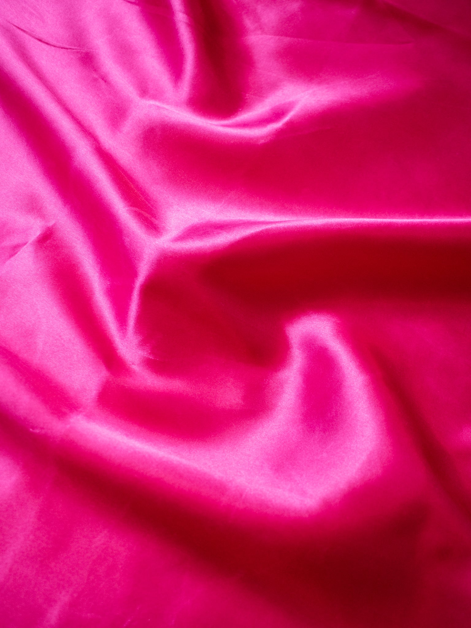 Semi Satin Floral Saree - Pink