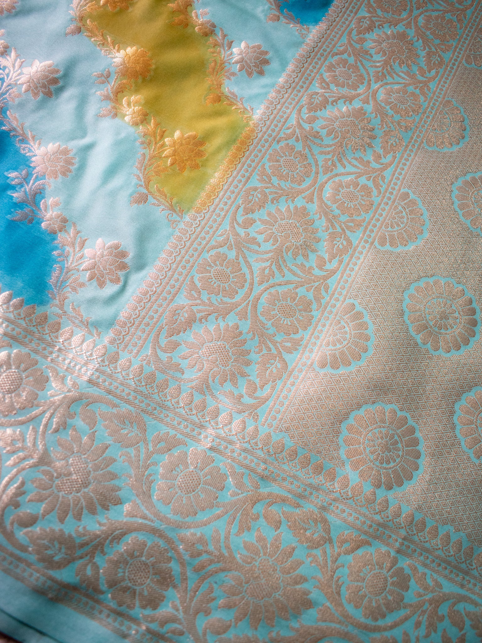 Banarasi Cotton Silk Saree With Zari Weaving & Border - Blue