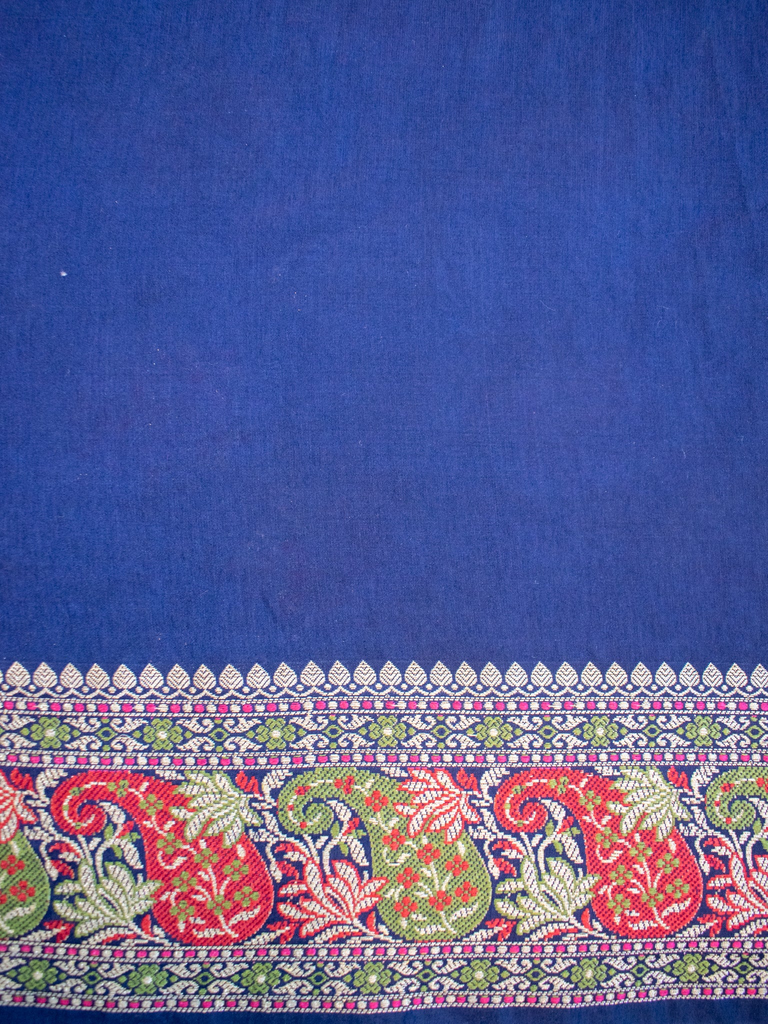 Banarasi Semi Georgette Saree With Resham Work and Border - Blue