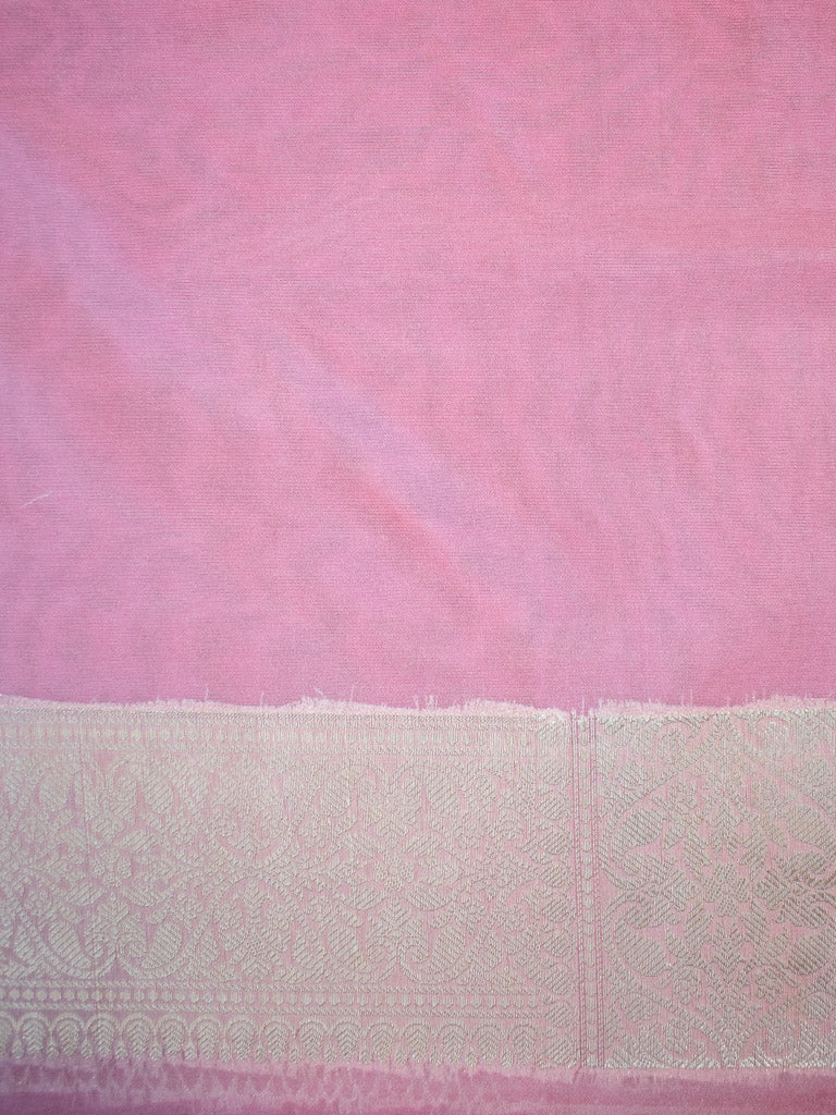 Banarasi Shaded Semi Silk Saree With Jaal Zari & Meena Weaving-Pink