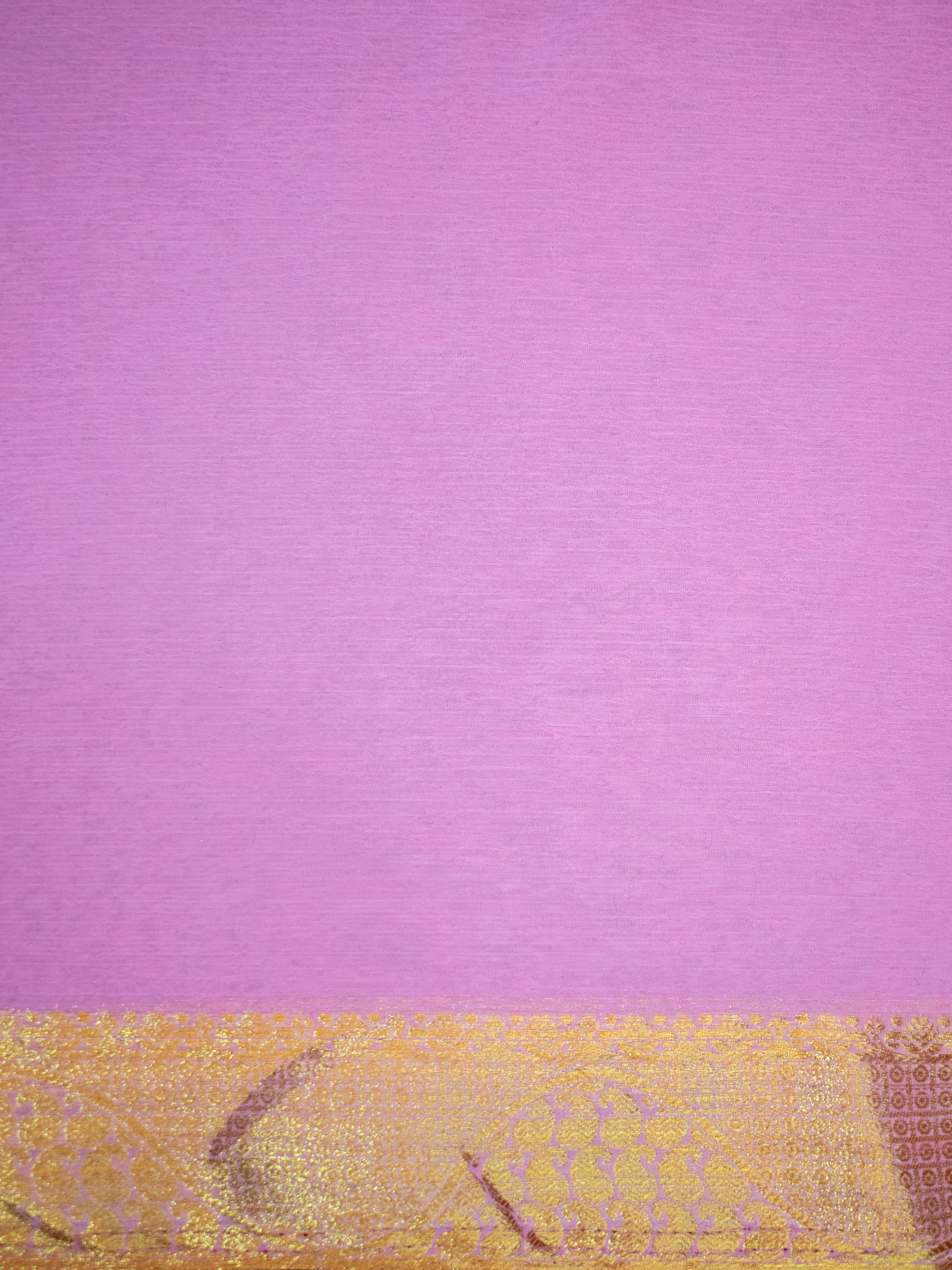Banarasi Semi Chiffon Saree Gold Zari Floral Buti Weaving-  Pink
