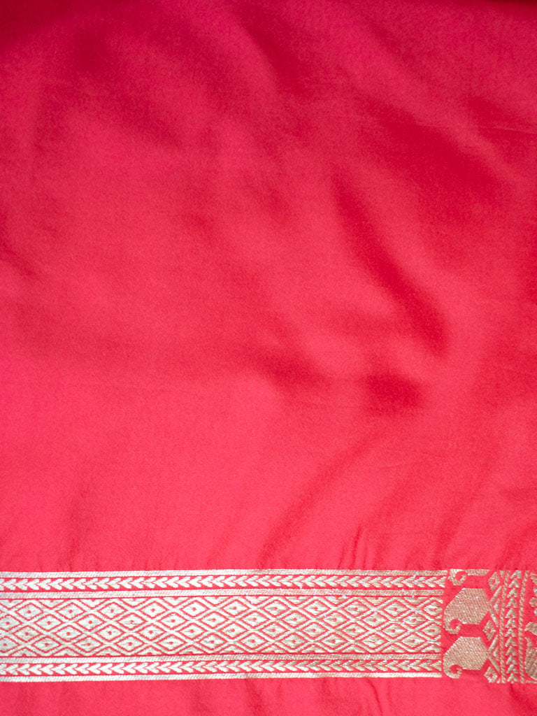 Banarasi Art Katan Silk Saree With Meena Buta Weaving-Red