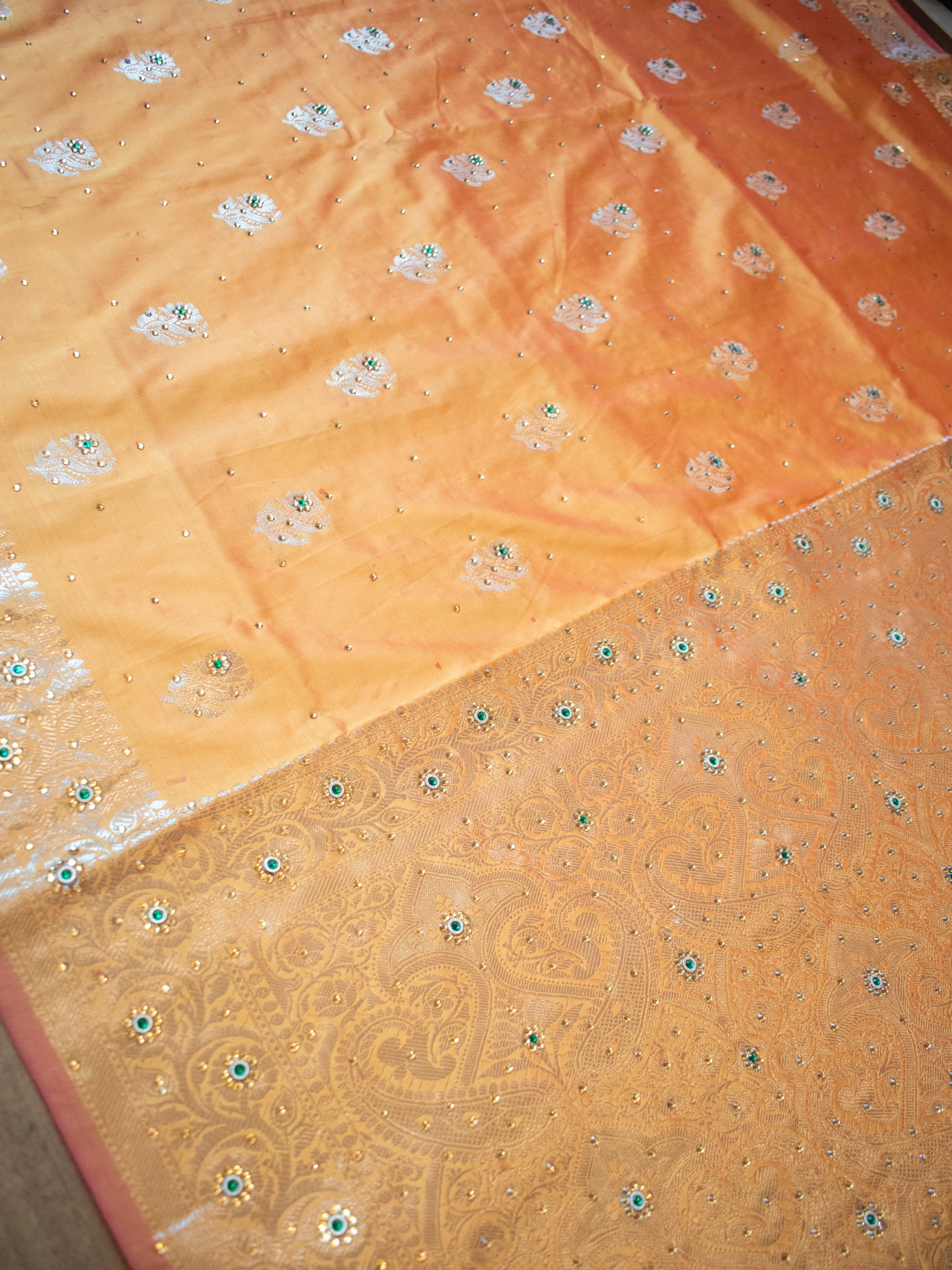 Banarasi Semi Silk Saree With Zari Border - Yellow