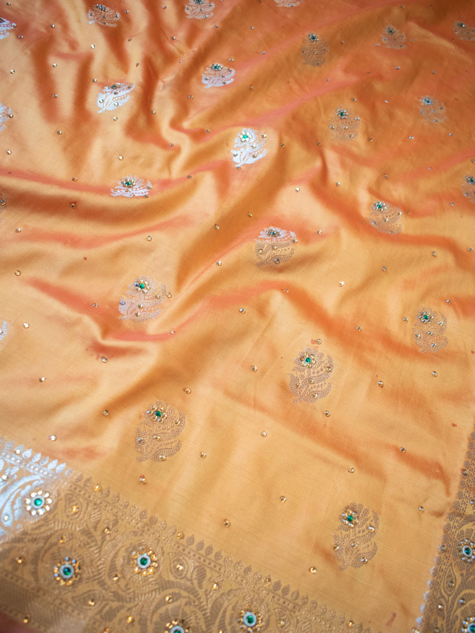 Banarasi Semi Silk Saree With Zari Border - Yellow