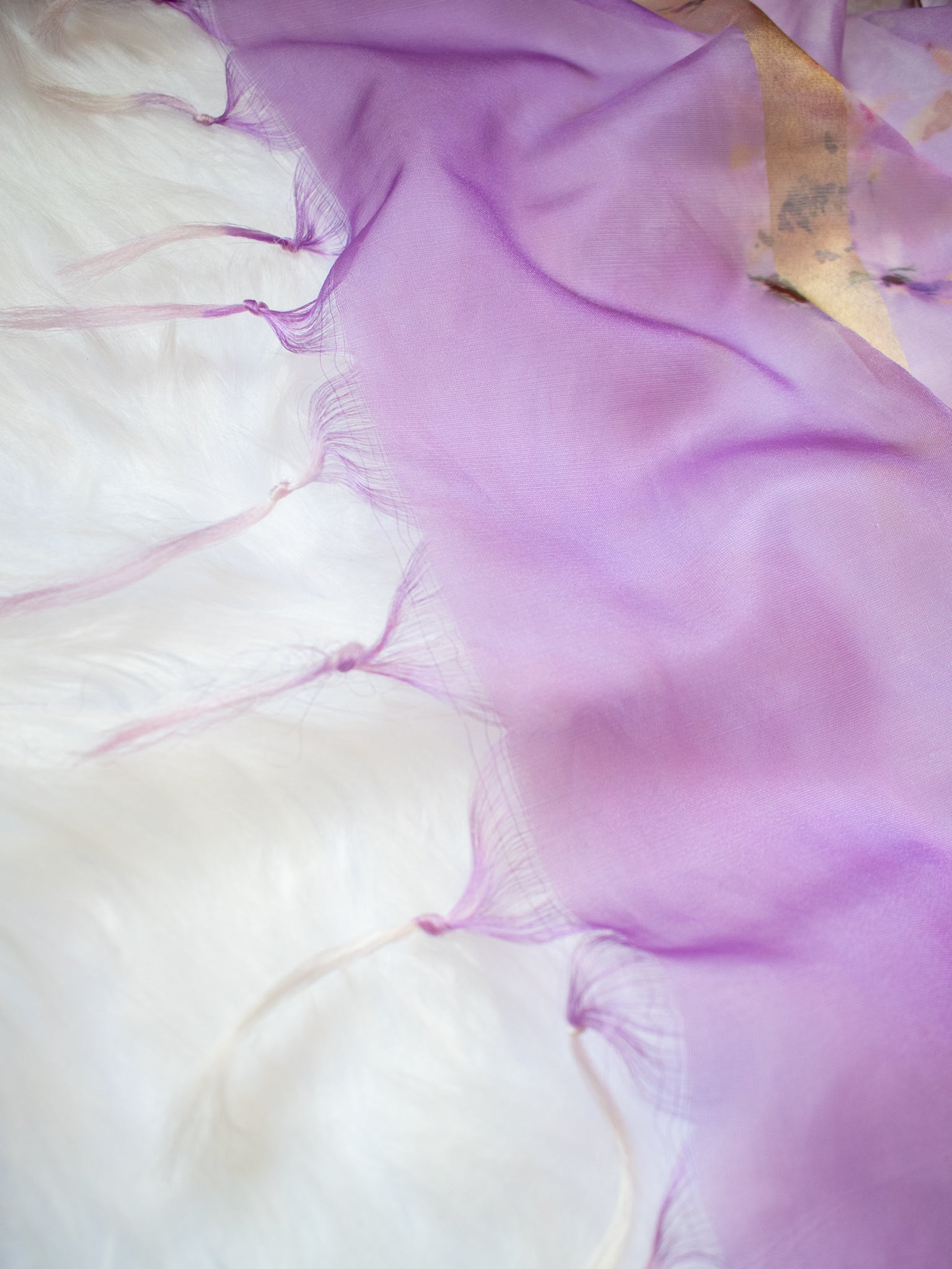 Banarasi Printed Organza Dupatta- Lavender