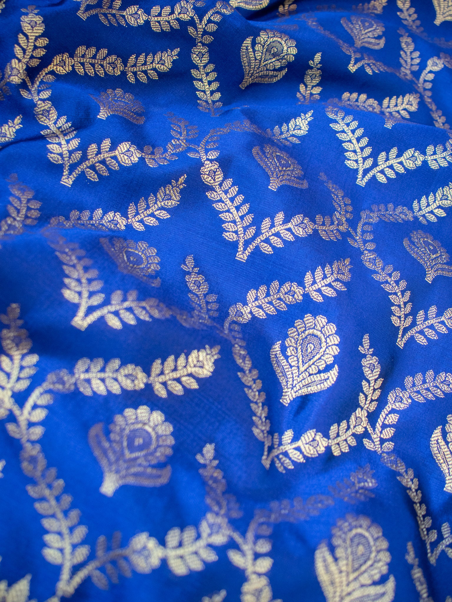 Banarasi Cotton Silk Dupatta With Zari Weaving- Blue