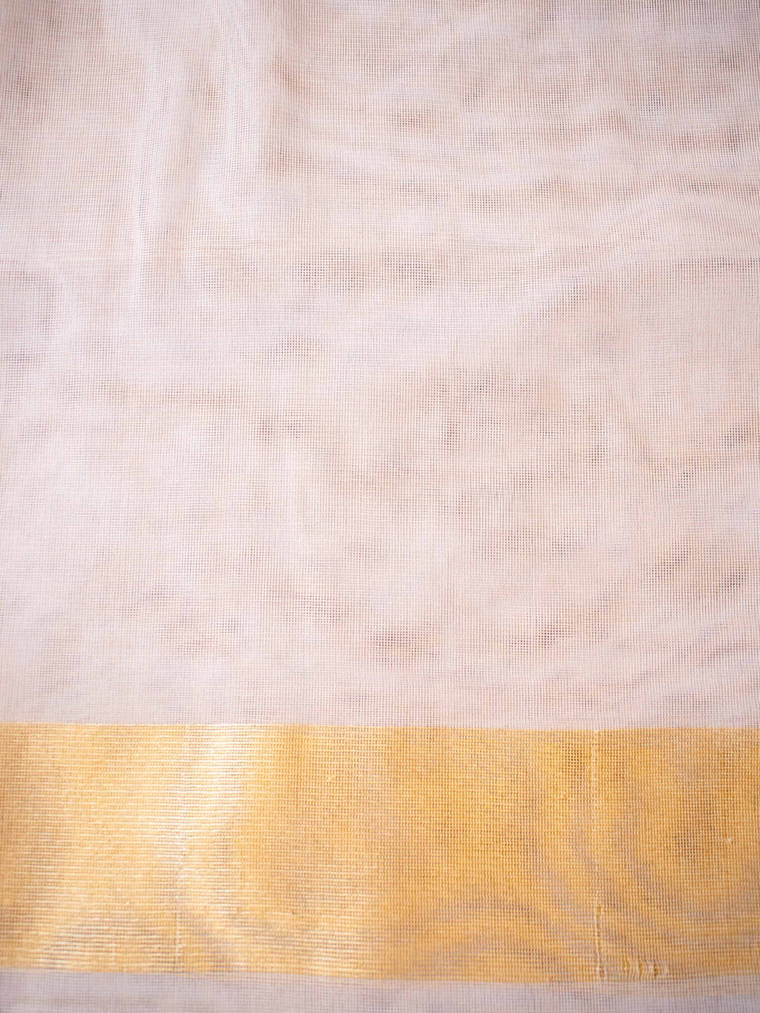 Banarasi Tissue Saree With Border - Golden