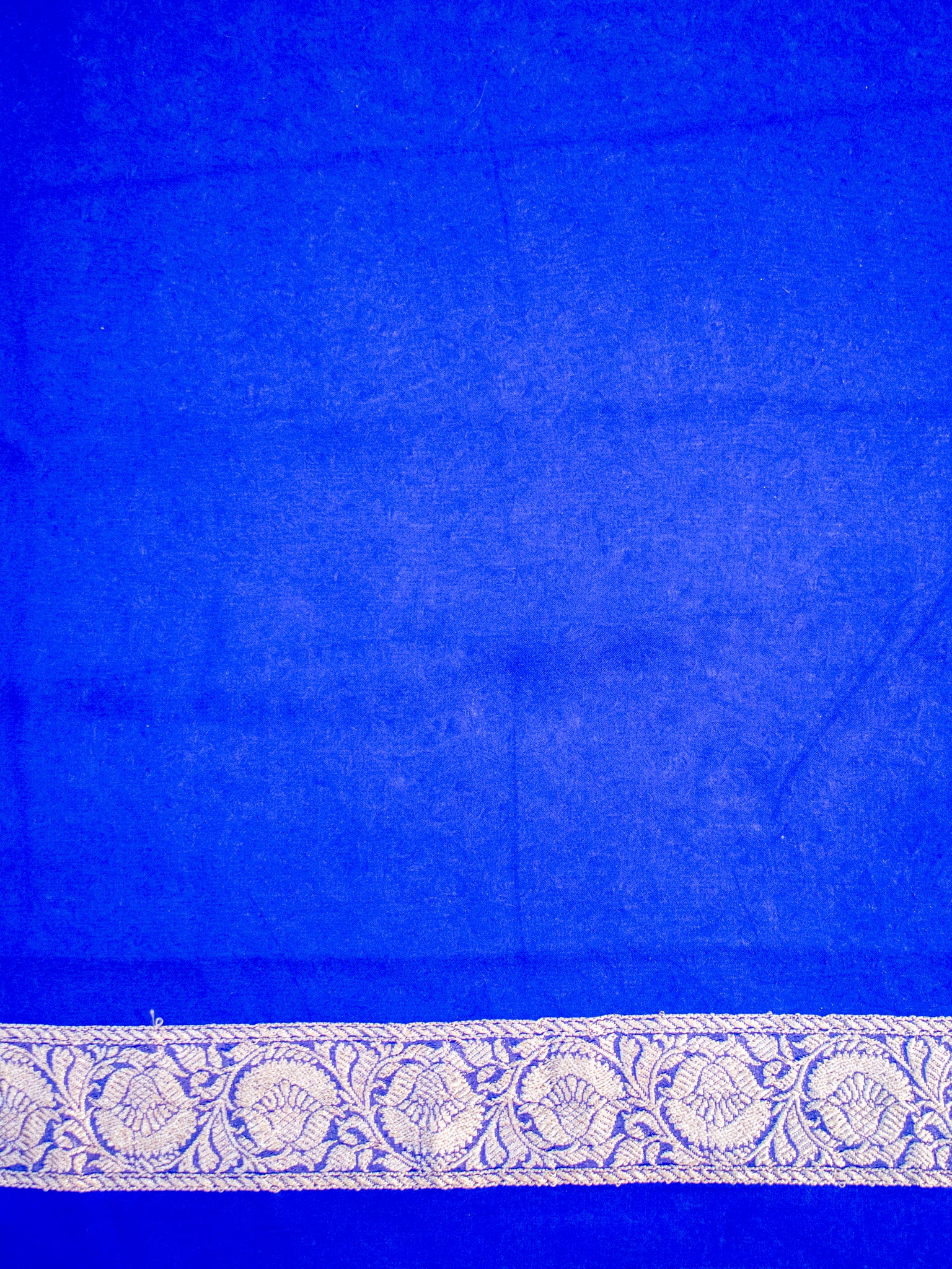 Banarasi Pure Khaddi Georgette Saree With Sona Rupa ZariButi Weaving- Blue