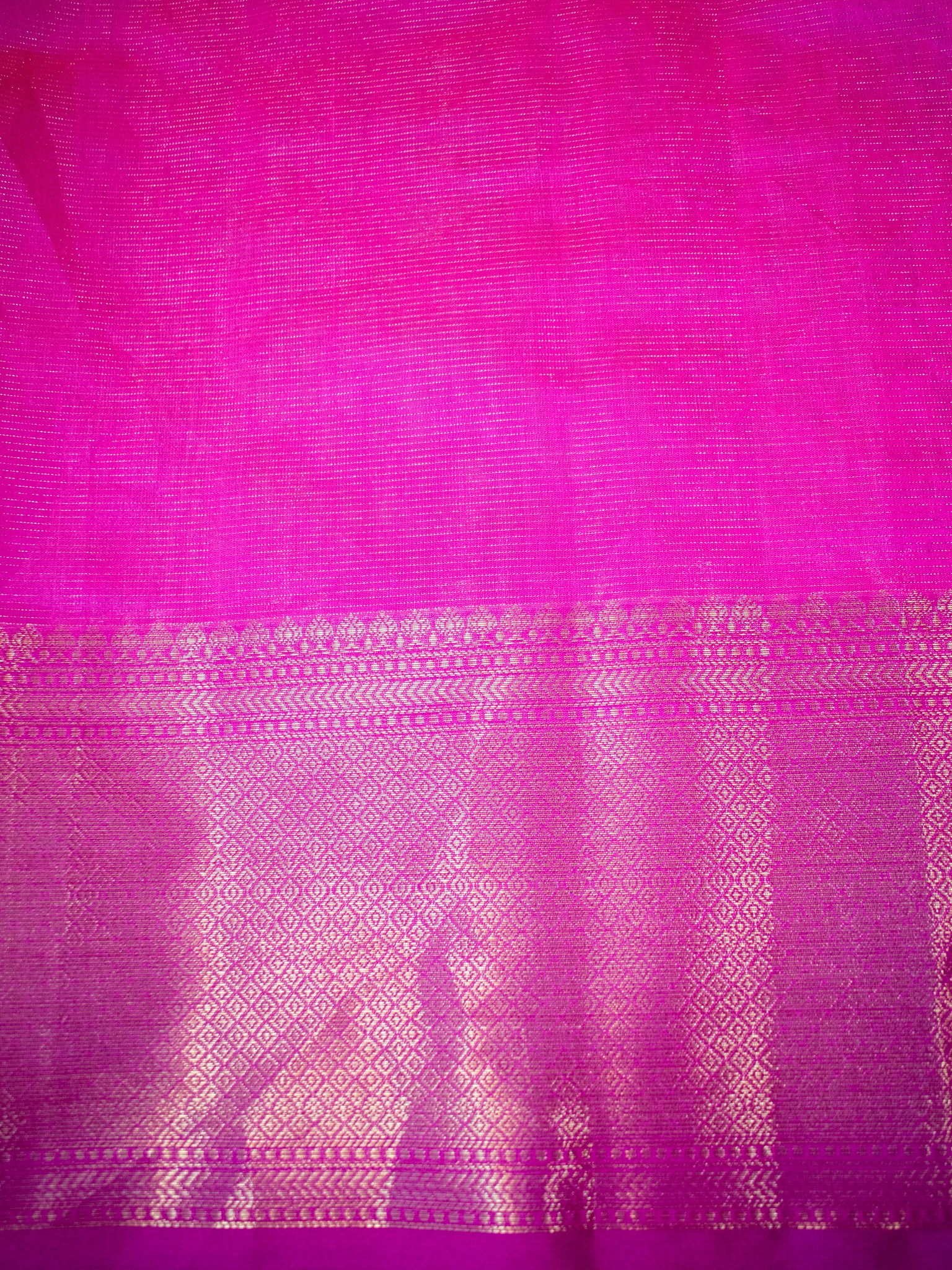 Banarasi Kota Check Saree With Embroidery & Border - Gold