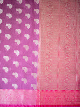 Banarasi Soft Cotton Silk Saree With Zari Weaving & Border- Lavender
