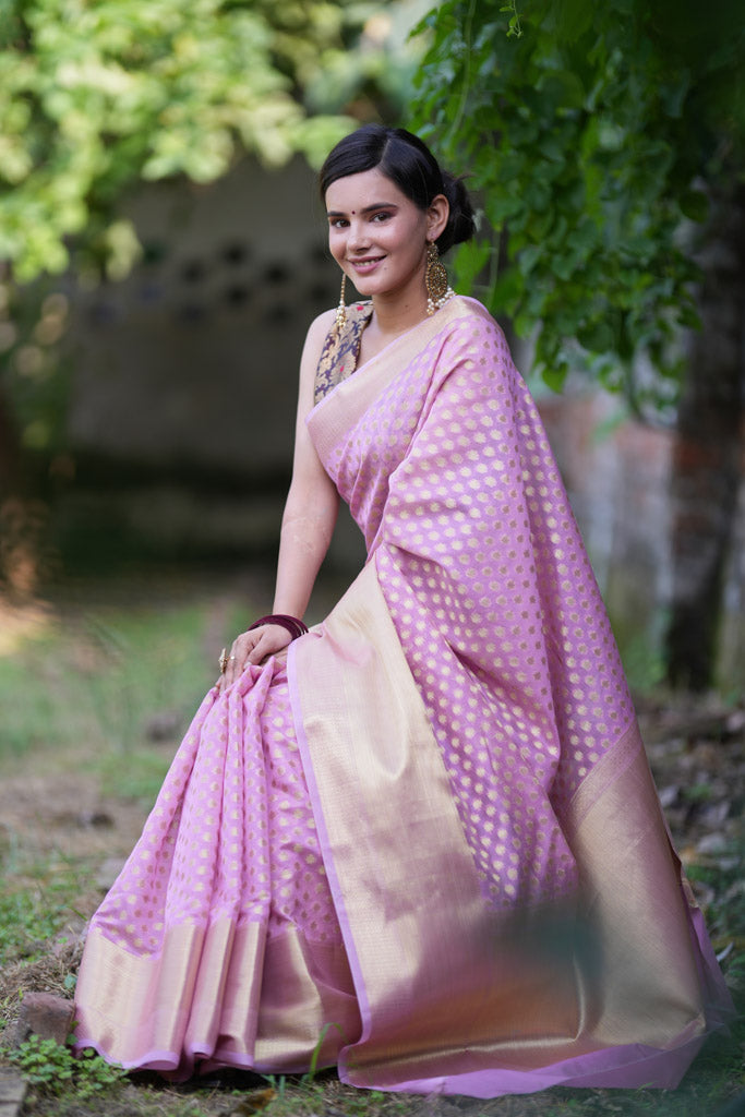 Shop Lavender Color Pure Cotton Block Print Saree Festive Wear Online at  Best Price | Cbazaar