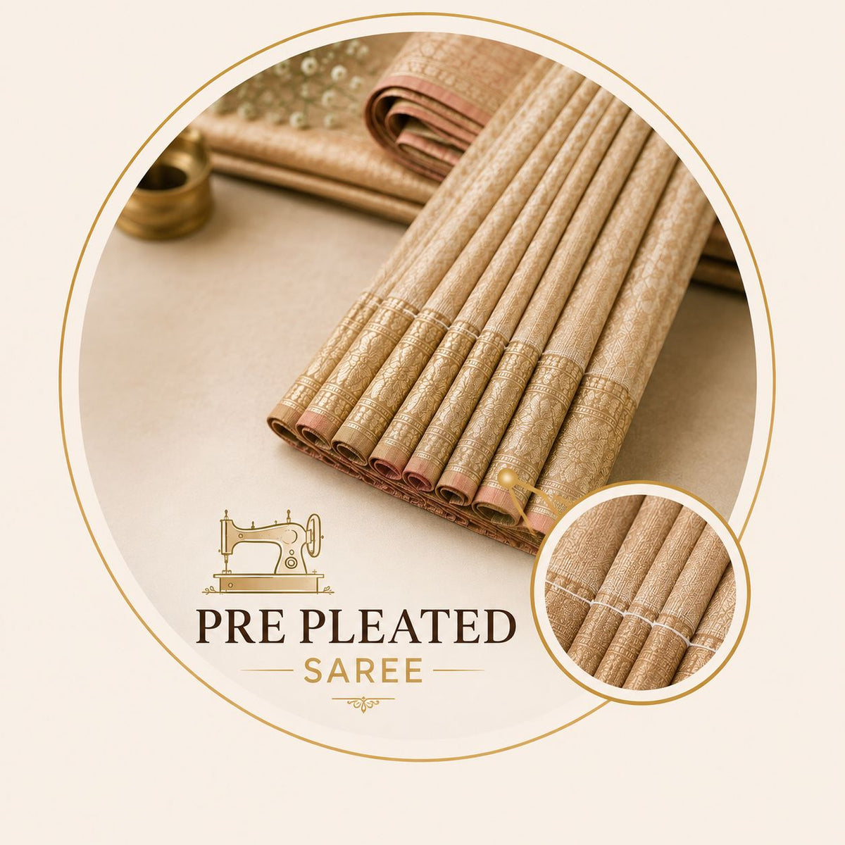 Pre-pleated Saree