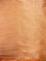 Banarasi  Cotton Silk Saree Silver Zari Weaving With Border-Peach