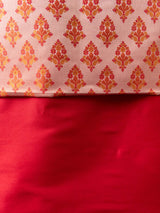 Banarasi Semi Silk Resham Weaving Salwar Kameez Material With Dupatta-Orange