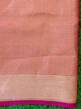 Banarasi Semi Silk Saree With Zari Weaving-Red