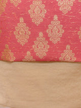 Banarasi Cotton Silk Salwar Kameez Fabric Resham Weaving & Jaal Dupatta-Pink & Beige