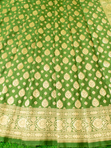 Banarasi Art Silk Saree With Buti Weaving-Green