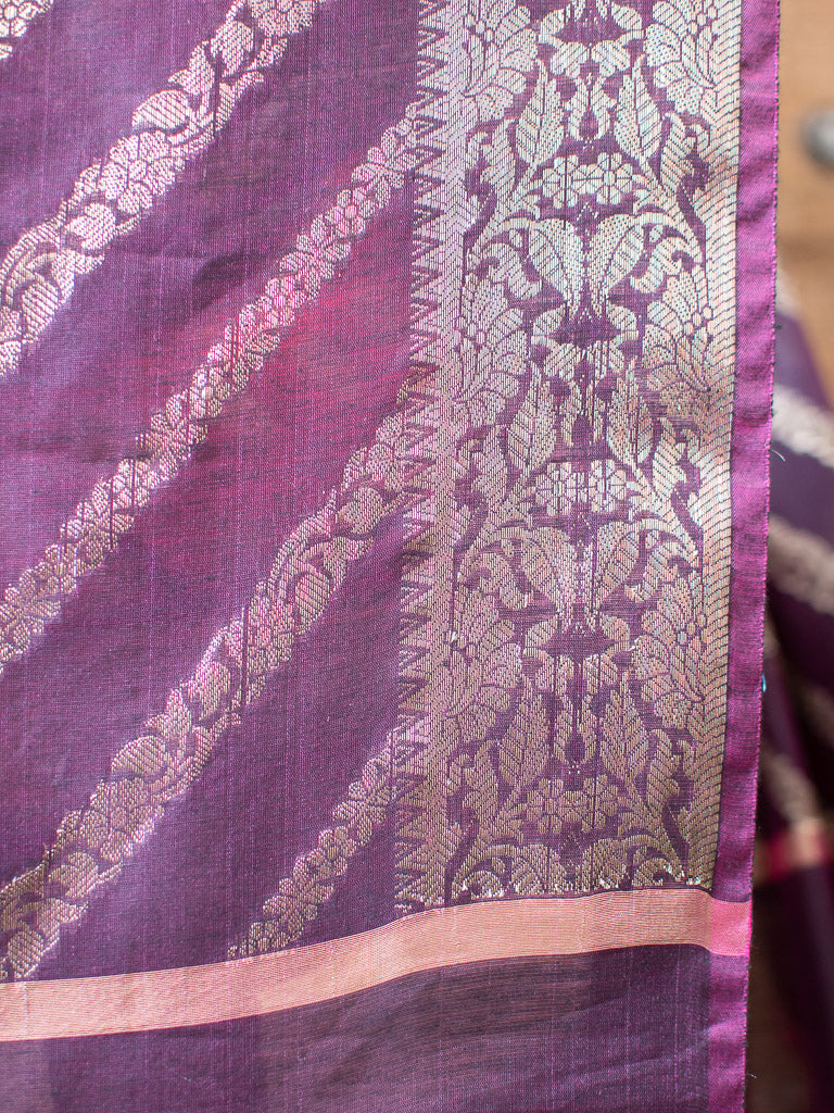 Banarasi Cotton Silk Zari Weaving Salwar Kameez Material With Buti Dupatta-Red & Wine