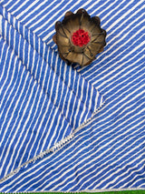 Cotton Silk Leheriya Saree-Blue