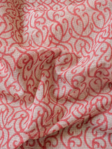 Hand Block Printed Kota Check Saree -White & Red