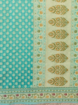 Banarasi Pure Cotton Saree Zari & Resham Buti Weaving-Blue