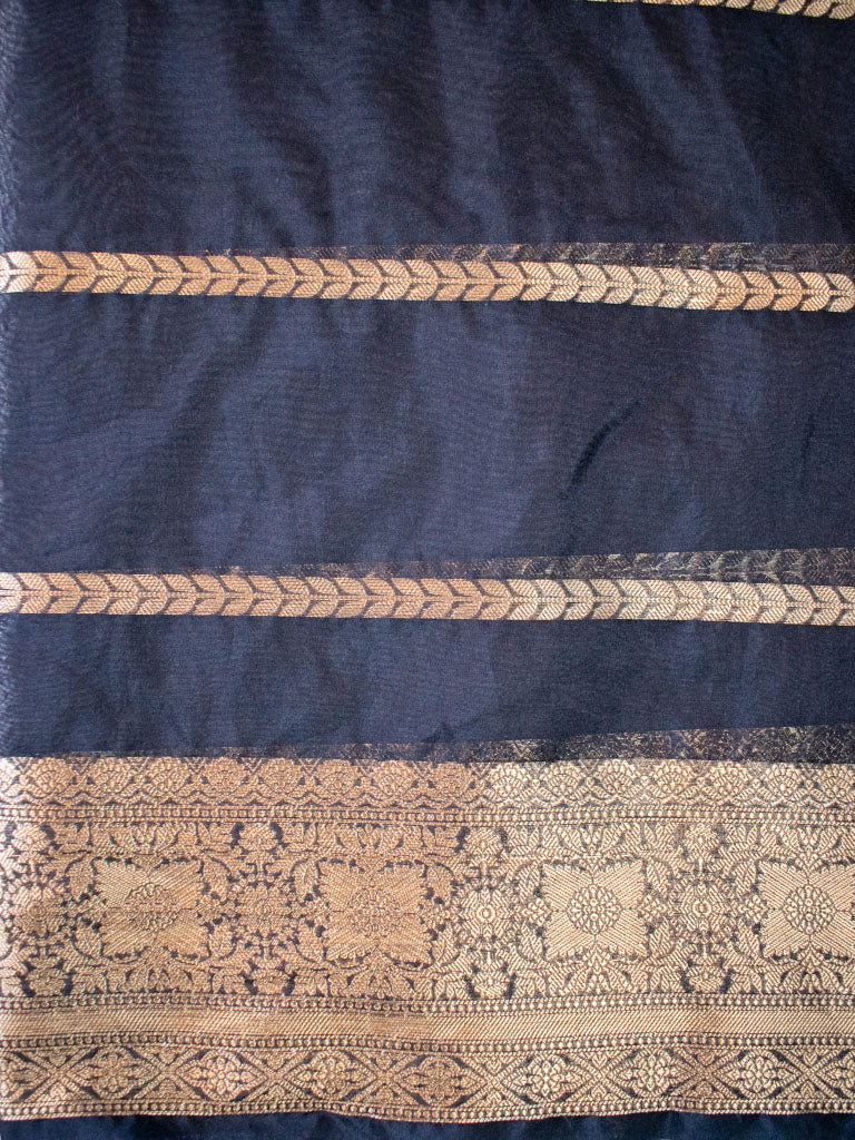 Banarasi Shibori Dyed Organza Saree With Zari Weaving