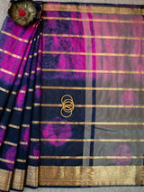 Banarasi Shibori Dyed Organza Saree With Zari Weaving