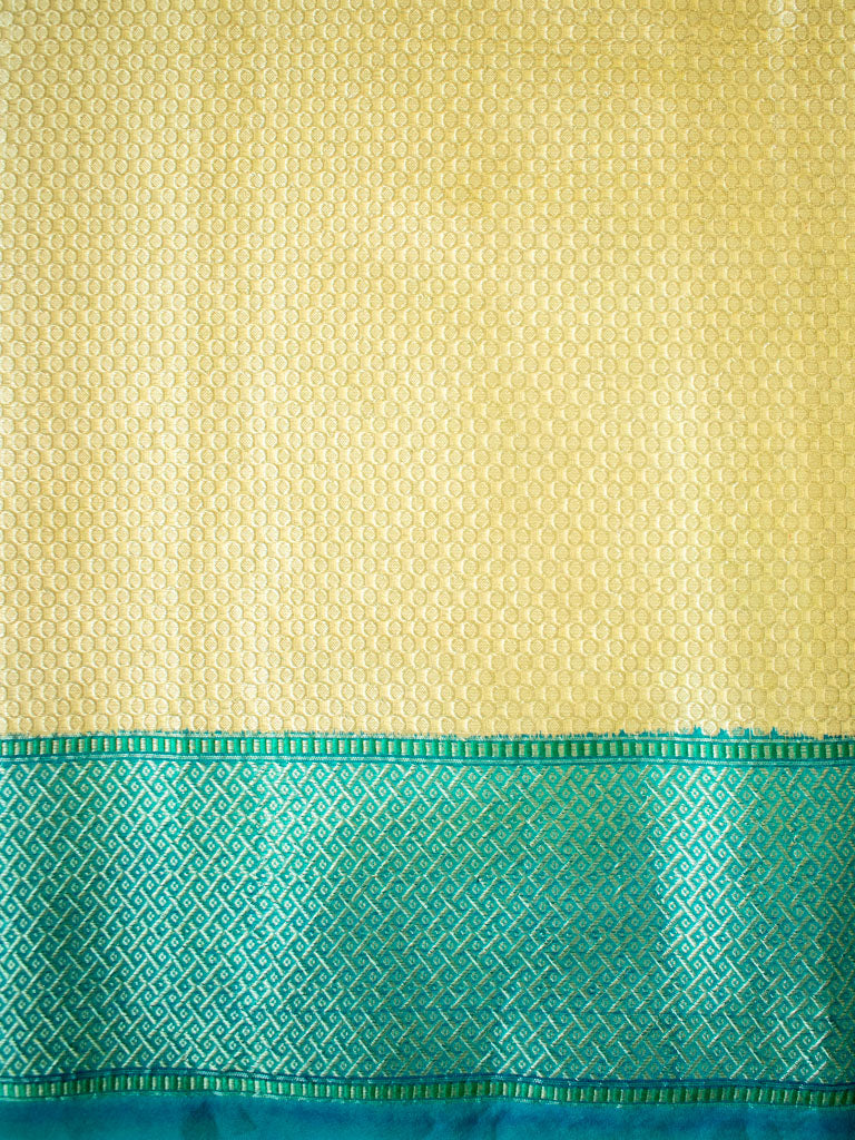 Banarasi Multicoloured Dyed Organza Saree With Zari Weaving-Green