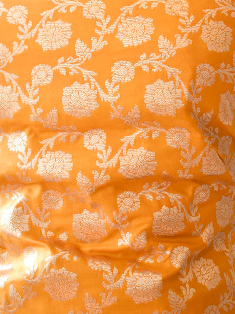 Banarasi Semi Silk Zari Weaving Salwar Kameez Material With Dupatta-Yellow