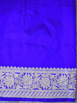 Banarasi Pure Katan Silk Saree With Zari Buti Weaving & Border-Violet