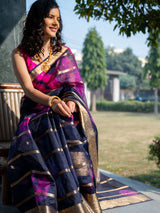 Banarasi Shibori Dyed Organza Saree With Zari Weaving