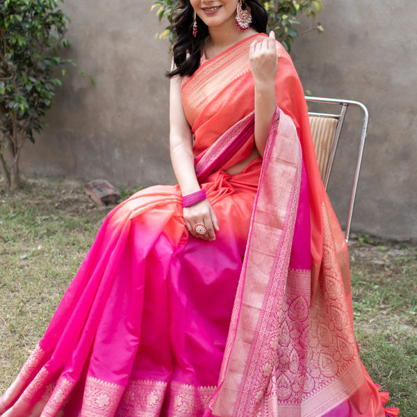 Light Pink Shade Tusser Silk Weaving Saree With Heavy Border at Rs 2040.00  | Tussar Silk Sarees | ID: 2850924024512