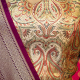 Banarasi Stitched Sleeveless Blouse-Beige